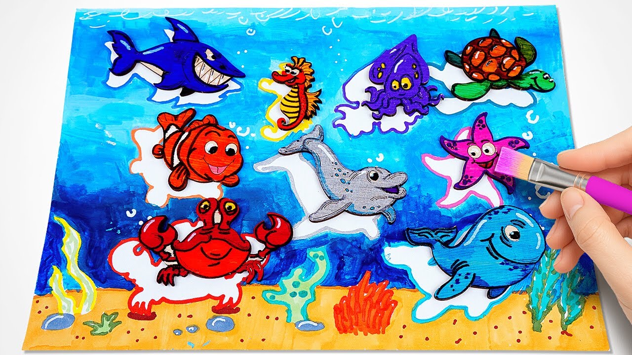 Изучаем морских животных и цвета 🌊🐬 | Океанское пазл-приключение