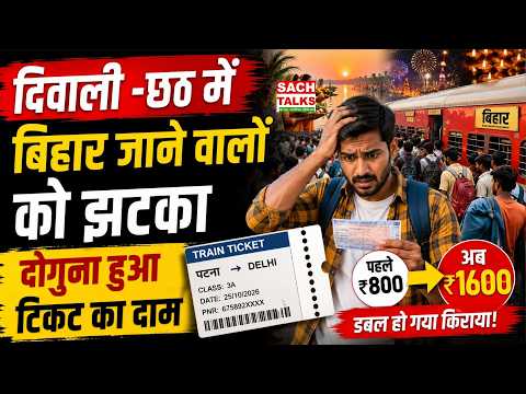 दिवाली-छठ में Bihar जाने वालों को झटका! Train फुल, Flight Ticket के दाम दोगुने | Railway