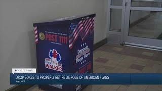 Drop boxes to properly retire American flags