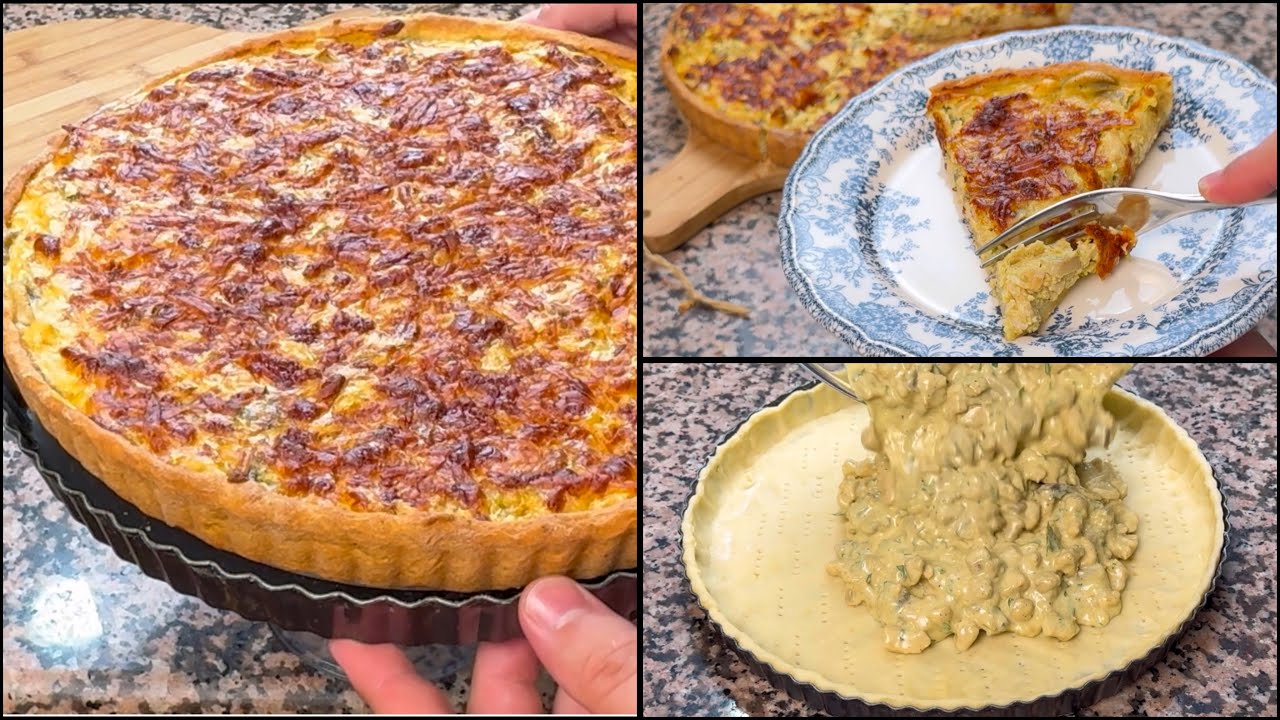 اروووع كيش بالدجاج 😍 بعجينة سهلة و خفيفة بلا ما تتكسر و ميجيش ناشف يوجد في وقفة و البنة ادماااان