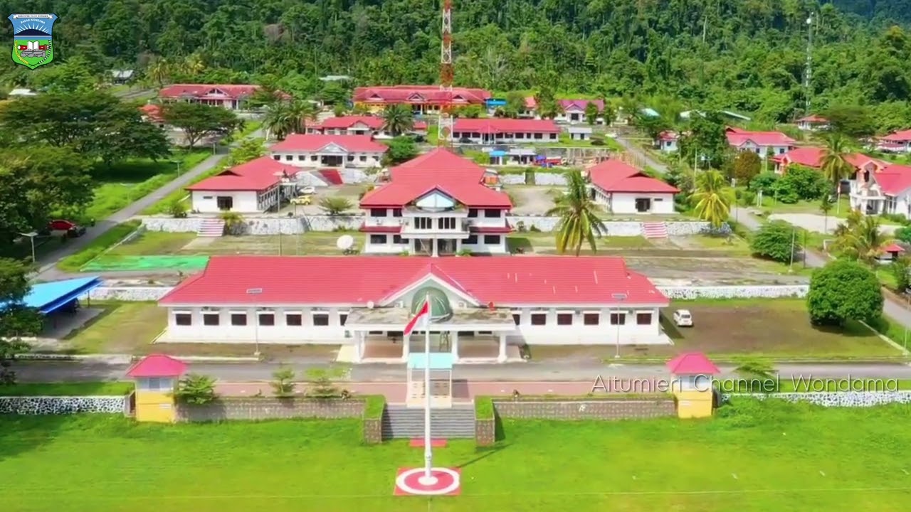 VIEW DRONE KANTOR BUPATI TELUK WONDAMA