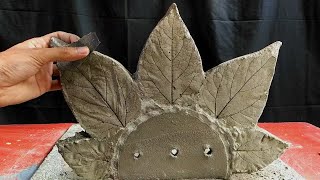 Wall Hanging Craft Ideas - How To Make Cement Leaf Pot | Cement Pots | cement leaf pottery