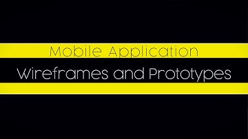 Mobile Application wireframes and prototypes