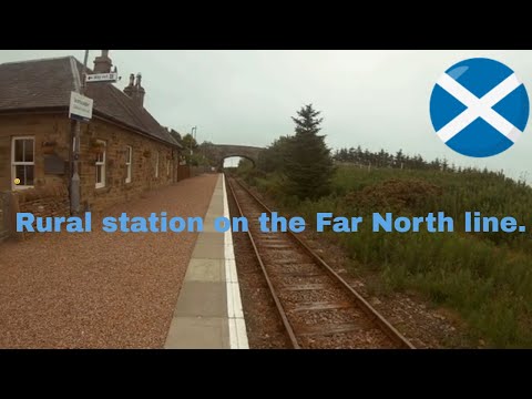 Trip to a rural train station on the Far North Line in the Scottish Highlands | Scotscalder station