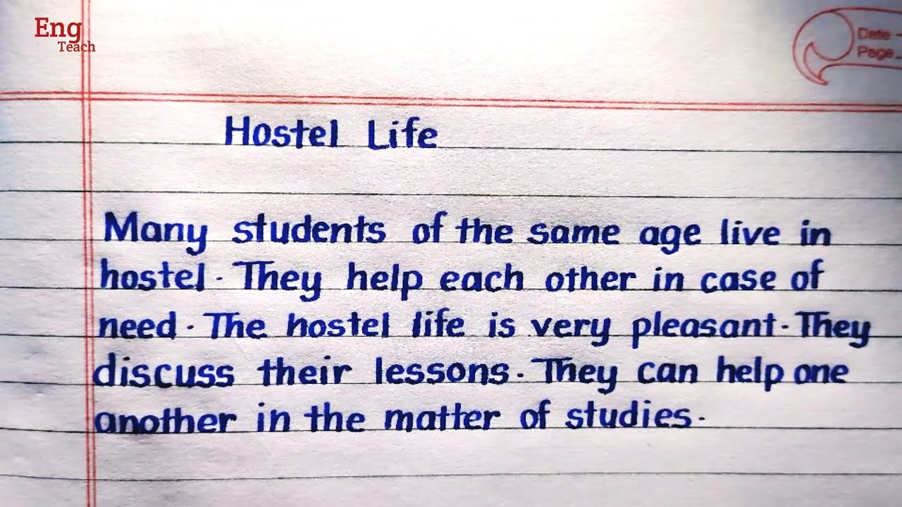 hostel life par essay in english