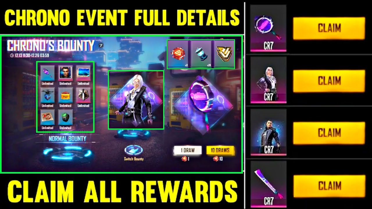 FREE FIRE OPERATION CHRONO | HOW TO COMPLETE CHRONO EVENT FREE FIRE | CHRONO EVENT FREE REWARDS 🤯