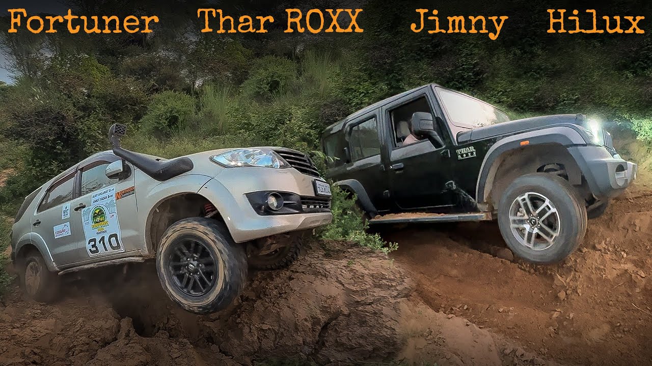 Fortuner, Thar ROXX, Jimny, Hilux: бездорожье по размытой трассе