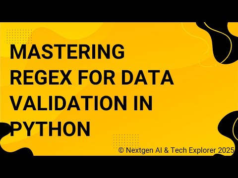 Mastering Regex for Data Validation in Python
