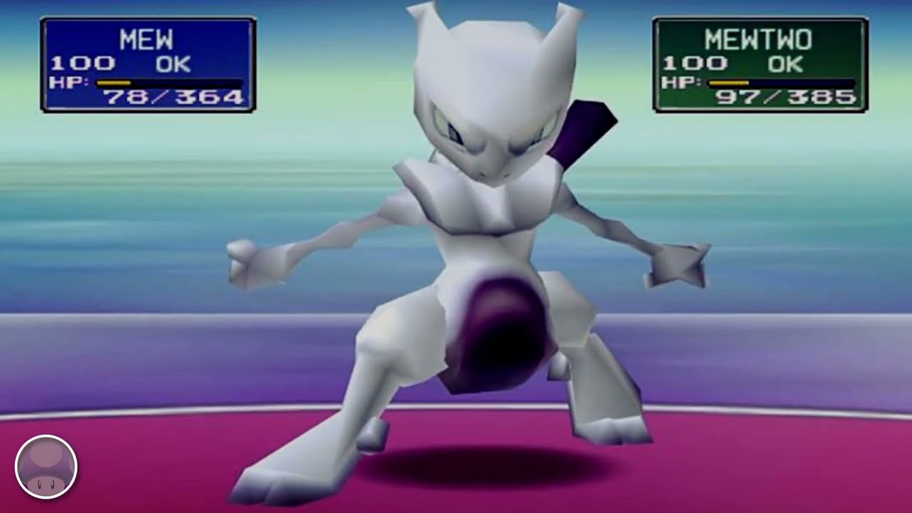 Mew vs Mewtwo - Pokémon Stadium  - Mew's dirty strategy