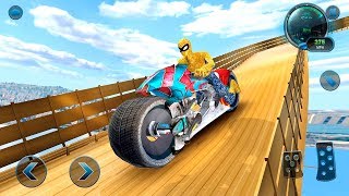 Moto Spider Vertical Ramp: Jump Bike Ramp Games - Gameplay Android game screenshot 1