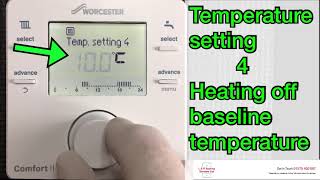 How to set a Worcester Comfort 2 control / timer