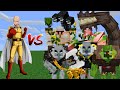 SAITAMA vs All Minecraft Bosses - Minecraft Mob Battle