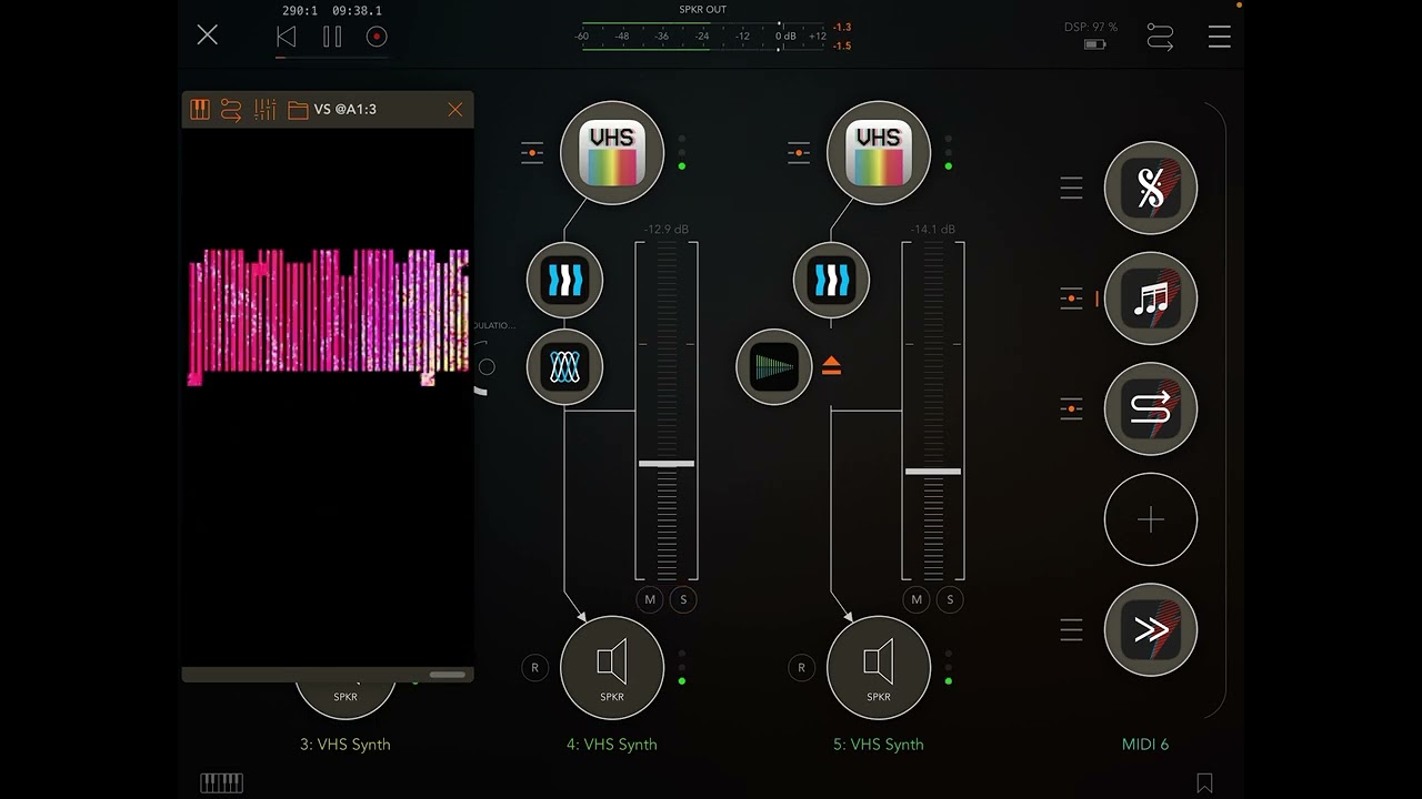 VHS synth easy jam on AUM