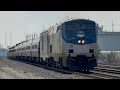 Amtrak Floridian train meets a CSX train in Whiting Indiana feat a heritage Unit!!!