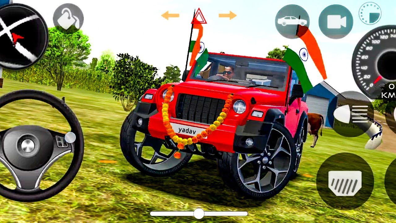MAHINDRA THAR MODIFIED GAME CARS SIMULATOR 3D ( GADI WALA GAME)( SONG) CARTOON WALA GAME 🎮 MODIFIED 