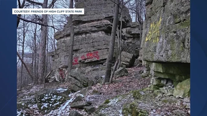Prehistoric rock formations vandalized at High Cliff State Park