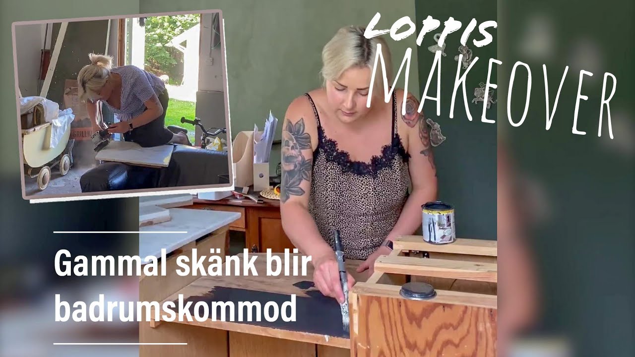 Hemmafix! Loppis-skänk blir badrumskommod - Se här hur jag gjorde om den (DEL 1)