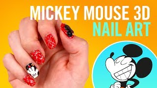 Mickey Mouse 3D Nail Art