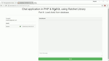 Chat application in PHP & MySQL: Load chats from database part6