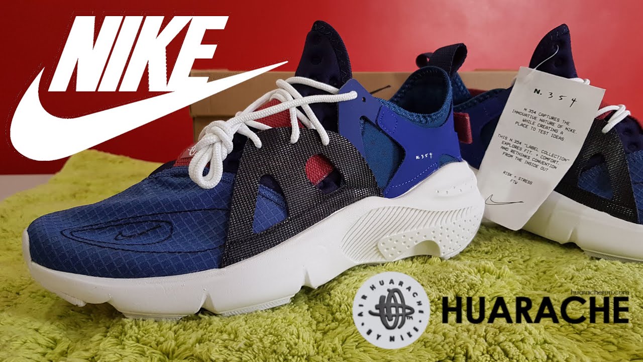 NIKE HAUL 2: Nike Huarache Type N.354 Navy Blue (Unboxing + On-Feet [4K UHD] - YouTube