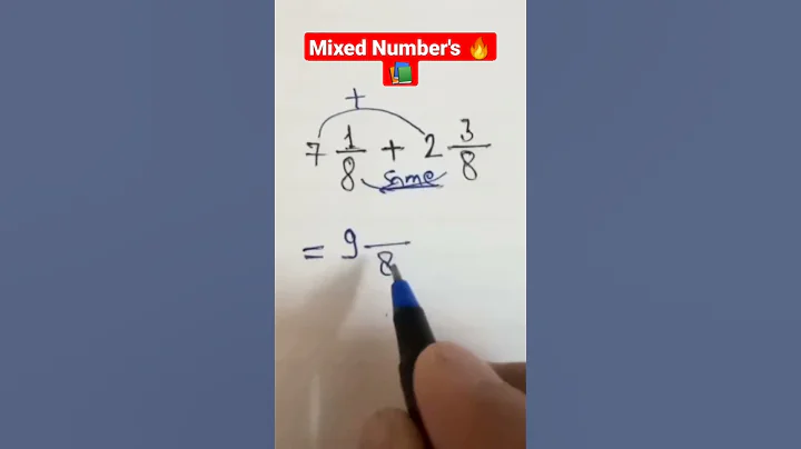 Adding mixed numbers made easy/Math tricks #maths #shorts #youtubeshorts
