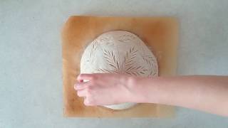 Scoring Sourdough Bread Boule - Winter Pattern