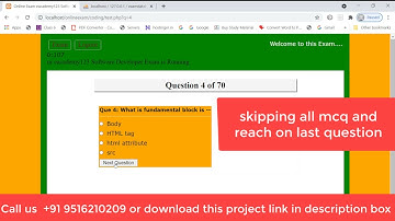 Online Examination System Management-MCQ in PHP Project using PHP,MYSQL Javascript AJAX -Source Code