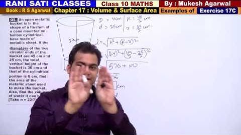 Class 10 Maths Ex 17C Example 5 Volume And Surface Area RS Agarwal 2019