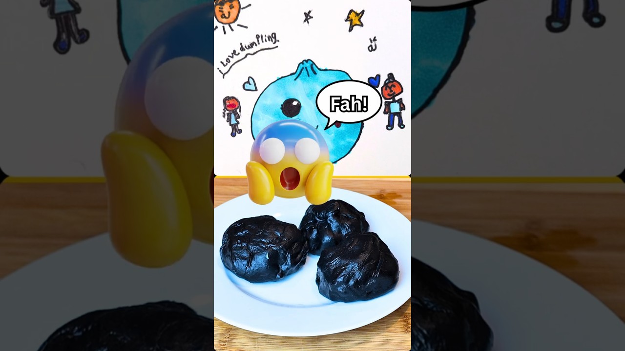 She Draws It. I Cook It. (Mystery Dumpling Part 2)🖤