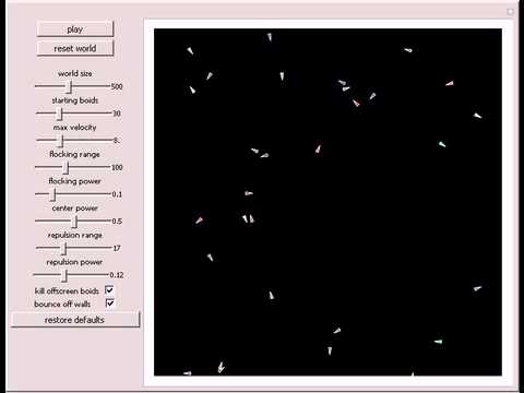 Boids: Simulated Flocking Behavior