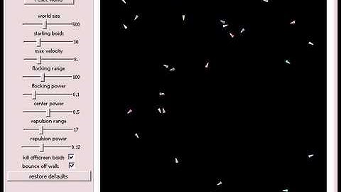 Boids: Simulated Flocking Behavior
