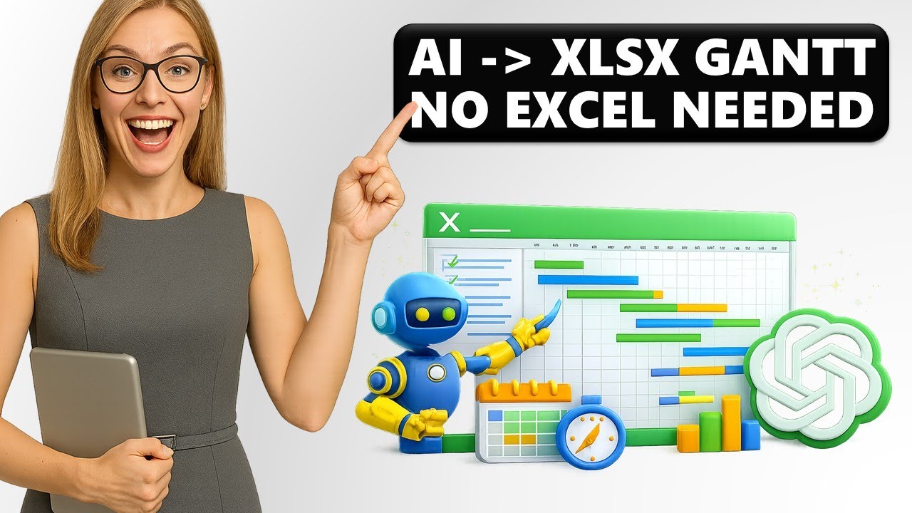 Как создать диаграмму Ганта в формате XLSX без Excel. Искусственный интеллект сделает всю работу ...