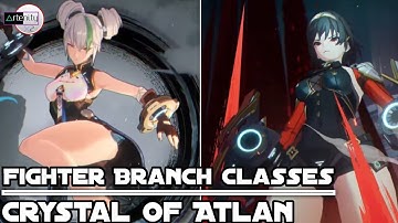 Crystal of Atlan: All Classes Branch Fighter Skills Preview [ MMORPG Mobile on Android/iOS]