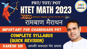 HTET Math (PRT, TGT, PGT) Quick Revision (Comp. Syllabus) | Important for CHD. JBT | By Rakesh Sir