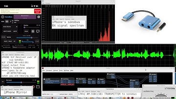 iPHONE 17Khz VLF over iP AM-SSB Receiver - Sonobus carries the VLF signal, AM-Detector demodulates