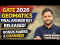 GATE 2026 Geomatics Final Answer Key Released 🚨 | Bonus Marks / Changes Explained #gategeomatics