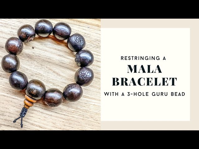 Mala Bracelet with 3-Hole Guru Bead 