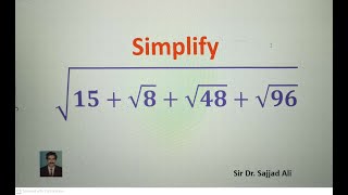 A nice problem of square root simplification||Trinomial square root problem\\