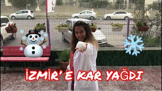 İzmire Kar Yağıyor Gazi̇emi̇r Sanırım Graupel Yağışı Ama Biz Çok Eğlendik