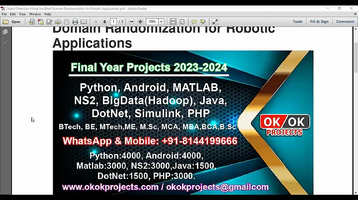 Object Detection Using Sim2Real Domain Randomization for Robotic Applications