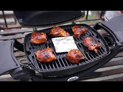 Grilled Chicken on a Weber Q for the Fourth of July