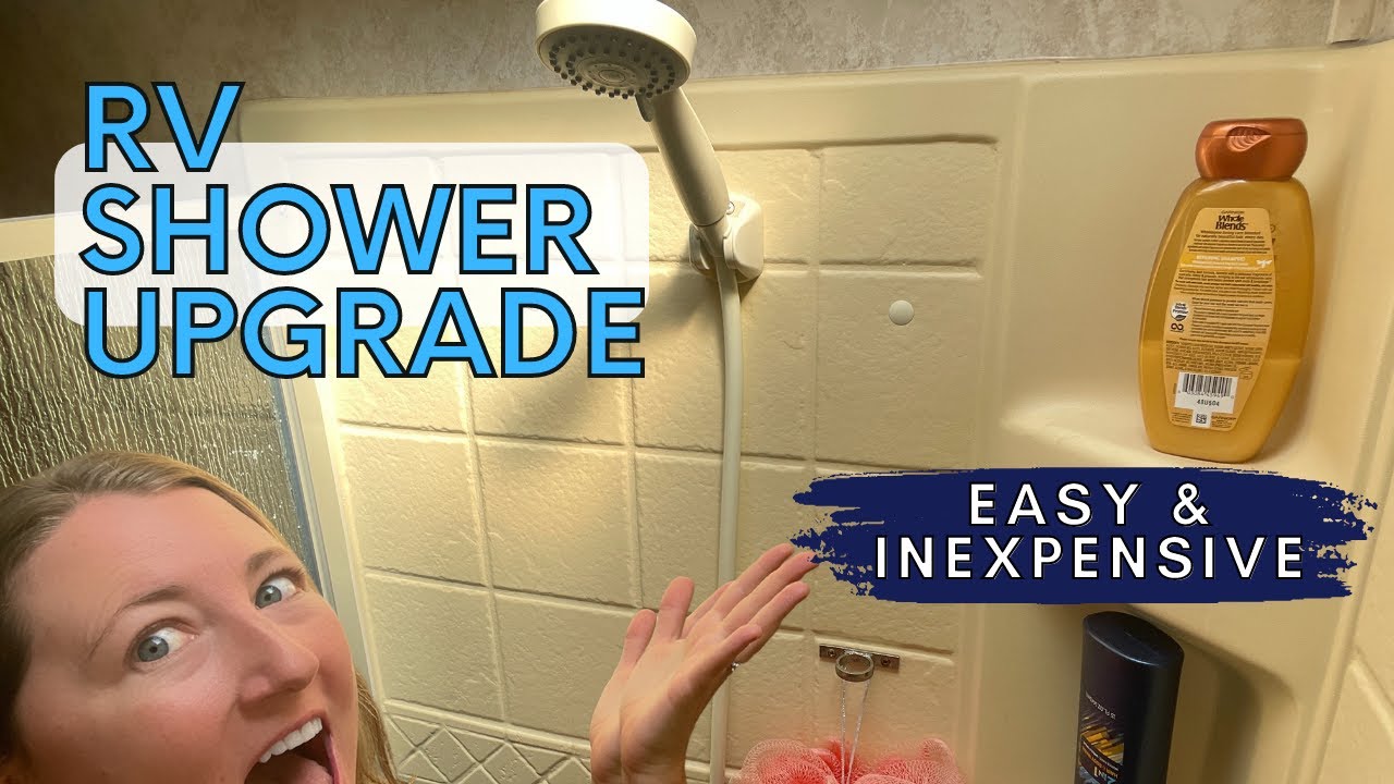 Easy & Inexpensive RV Bathroom Upgrade RV Shower Head for Better