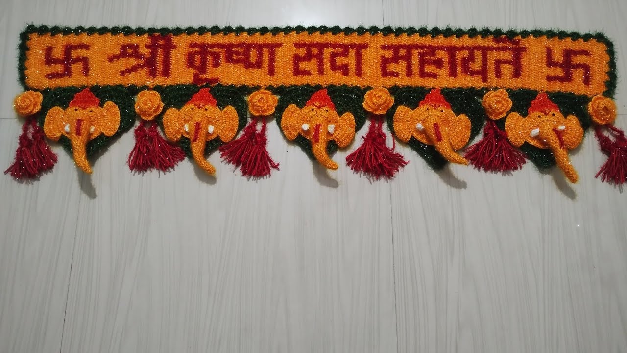 Amezing ganesha dizayn toran meking ideas for Beginners 