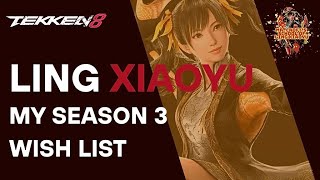 TEKKEN 8 LING XIAOYU - MY WISH LIST FOR SEASON 3
These are some things that I would love to see in the next season. It is not about buffing Xiaoyu, nerf all the characters and mechanics! It‘s about optimizing her toolkit and making her even more fun to play.
Enjoy!
0:00 Introduction and why Xiaoyu does NOT NEED buffs
4:30 More Stance Transitions (RDS?)
7:52 RDS D+4
11:02 U3+4 and D3+4 and Xiaoyus Cartwheel
14:12 UF+2, WS+3 and AOP F3+4, 3+4
20:08 Removing Heat Wall Spike Combo, adding HYP Cancel to Block, and…what happened to HYP Guard Break?
24:22 So many RDS Pokes are i16, why not make it more differentiated and versatile?
30:01 WS1+2, 1+2 Damage and Transition?
31:54 AOP 2,1 should realign, WS+4 should hit grounded opponents again, aaand…
34:18 Bug Fixes, a lot of bug fixing is needed
38:16 Bring Back the Ki-Charge Counter Hit
39:00 Final Thoughts
Make sure to follow me on my social media channels for more Xiaoyu content:
TikTok: https://www.tiktok.com/@xmrcroftx?_t=ZN-8tFvcKGmWIw&_r=1
Discord: https://discord.gg/TEcRghhJmg
Twitter: https://twitter.com/MrCroftx
Instagram: https://www.instagram.com/_mr.croft_/
Twitch: https://t.co/zbQ7jYHZEH
https://www.paypal.com/paypalme/MrCroft33?locale.x=de_AT TEKKEN 8 LING XIAOYU - MY WISH LIST FOR SEASON 3