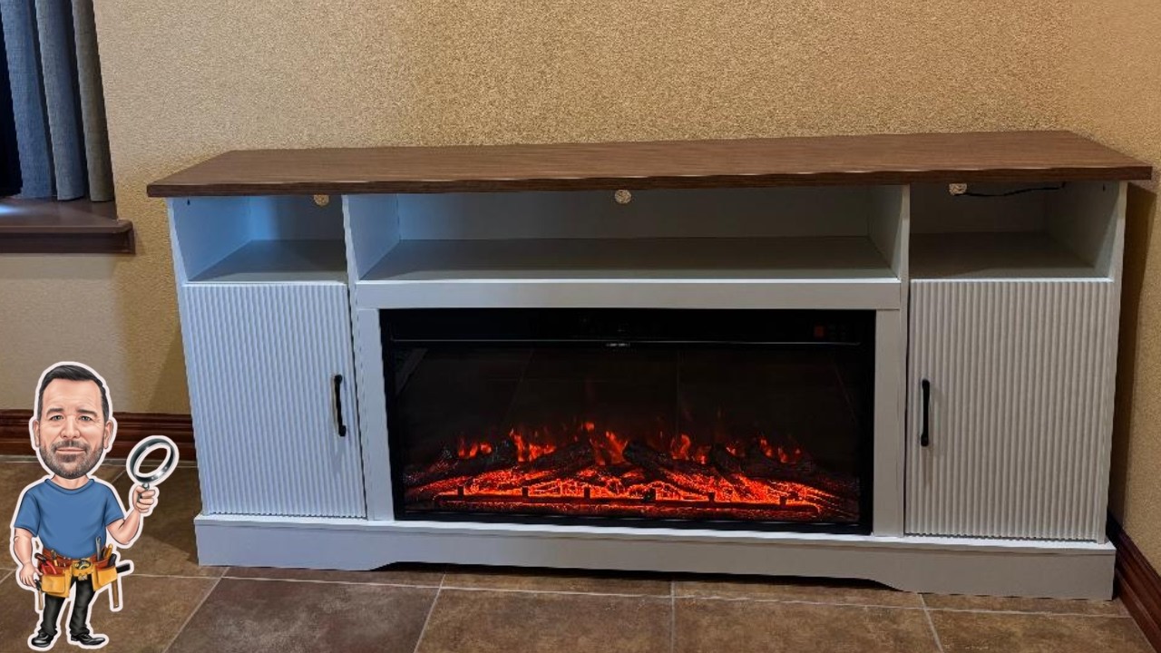 OtterOasis Electric Fireplace TV Stand  3D Flame & Heating & Storage  Overview #ad #amazoninfluencer