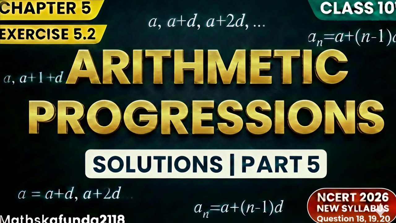 Class 10 Maths Ex 5.2 Q18,19&20 Solutions | Chapter 5 AP | Part 5