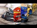 Compilation - CARS 3 Lightning McQueen Cruz Ramirez Jackson Storm Doc Hudson Crash Scenes