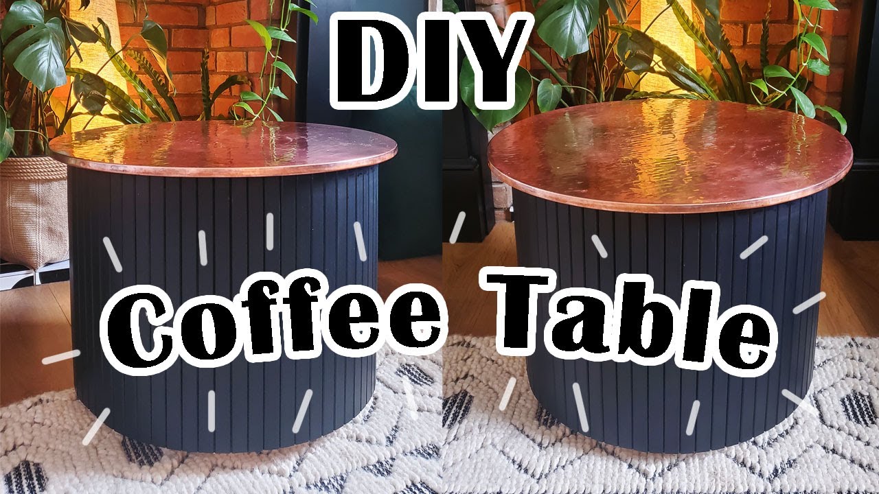 DIY Fluted Coffee Table | Ikea RÖDEBY Hack | Wood + Copper - YouTube