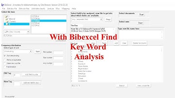 With Bibexcel Find Key Words Analysis