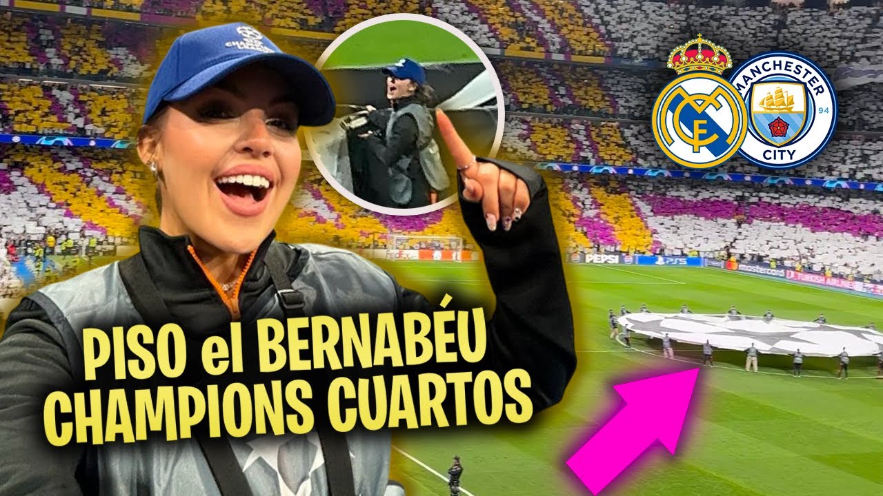 ONDEO LA BANDERA DE LA CHAMPIONS EN MITAD DEL BERNABÉU 😲 | R.Madrid vs M.City